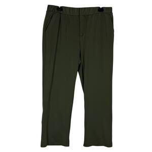 Liz Claiborne‎ Pants Womens 10 Olive Green Stretch High-Rise Flat Front Classic